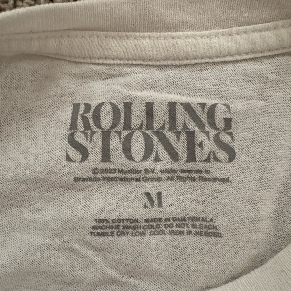 the Rolling Stones White Tee with Gray Logo - Picture 3 of 3
